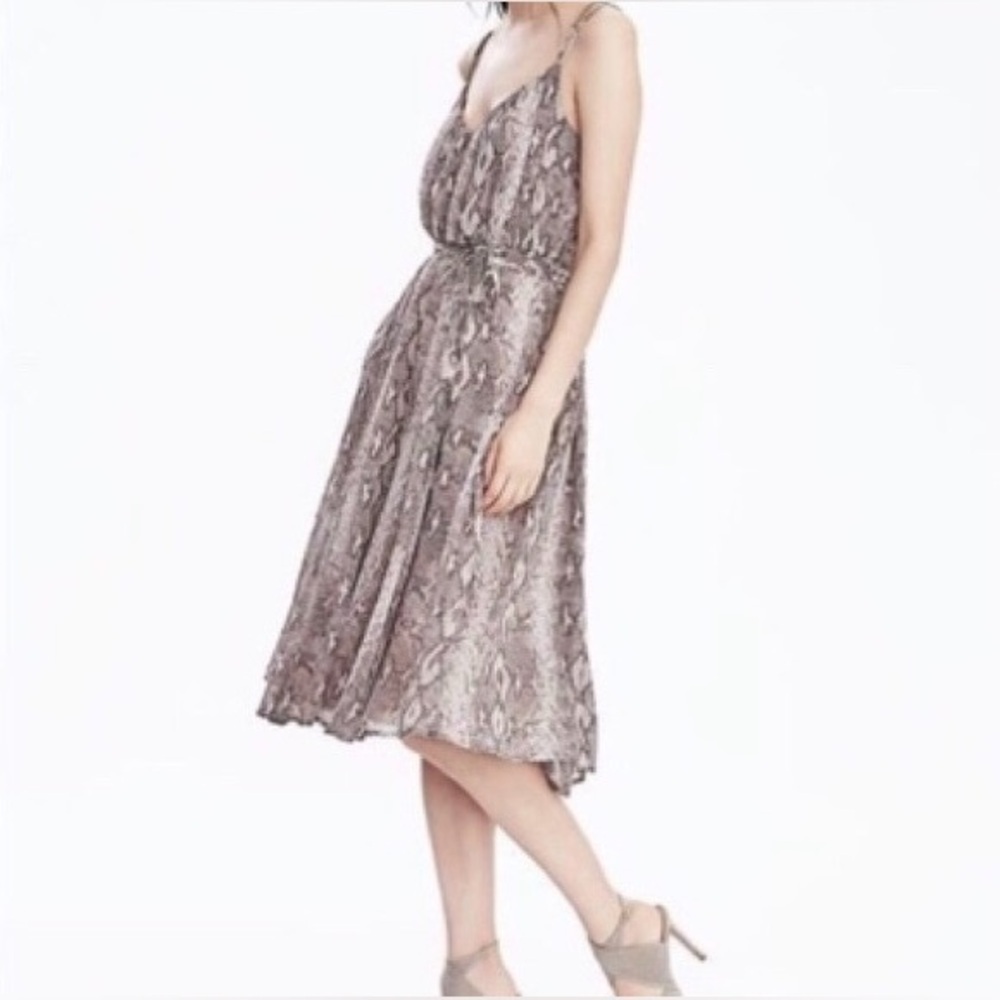 Banana Republic Strappy Snakeskin-Print dress, size L
